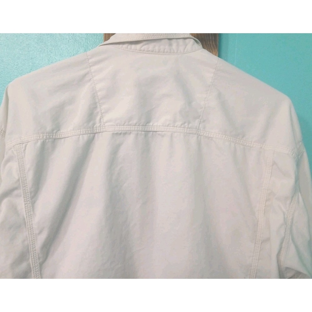 Vntg White Tag Levi Collard Long Sleeve Button Down White Flannel Size LG Cotton - Picture 8 of 10